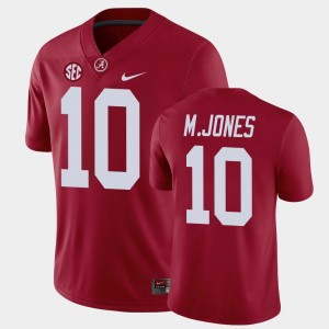 Mac Jones Crimson #10 Mens College Football Game Jersey - Crimson 916984-415