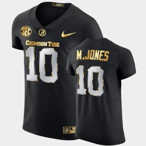 Mac Jones University of Alabama Golden Edition #10 2020-21 Authentic Men Jersey - Black 380134-929