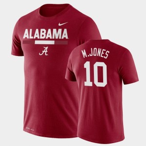 Mac Jones Roll Tide #10 Team DNA Legend Performance Men's T-Shirt - Crimson 130937-298