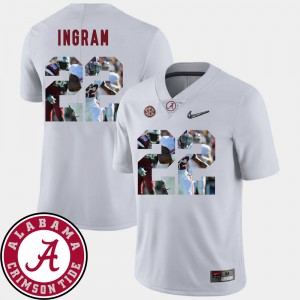 Mark Ingram Alabama Pictorial Fashion Men Football #22 Jerseys - White 893418-397
