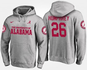 Marlon Humphrey Alabama High School Men's #26 Name and Number Hoodie - Gray 750828-349
