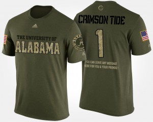 Bama No.1 Short Sleeve With Message Men's #1 Military T-Shirt - Camo 321901-929