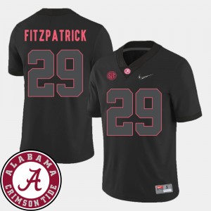 Minkah Fitzpatrick Crimson College Football Men's #29 2018 SEC Patch Jerseys - Black 306694-231