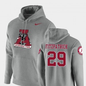 Minkah Fitzpatrick Alabama Crimson Tide #29 Mens Vault Logo Club Pullover Hoodie - Heathered Gray 674047-504