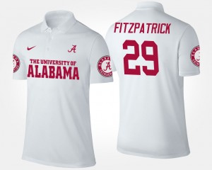 Minkah Fitzpatrick Bama Men Name and Number #29 Alumni Polo - White 486433-587