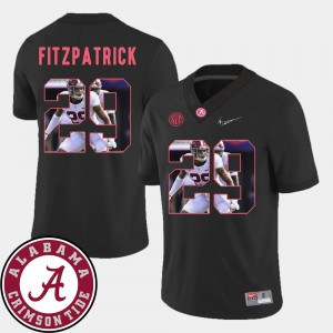 Minkah Fitzpatrick Crimson Mens Football Pictorial Fashion #29 Jersey - Black 636180-523
