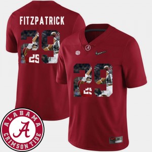 Minkah Fitzpatrick University of Alabama Football Pictorial Fashion Men #29 Jersey - Crimson 687977-564
