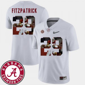 Minkah Fitzpatrick Crimson Men's Pictorial Fashion Football #29 Jersey - White 212635-604