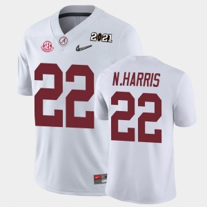 Najee Harris Alabama 2021 National Championship Official #22 Men Jerseys - White 522856-765