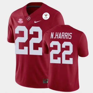Najee Harris Crimson Champions #22 2021 Rose Bowl Men's Jerseys - Crimson 242490-546