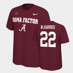 Najee Harris Roll Tide College Football #22 Men Mantra T-Shirt - Crimson 435607-503
