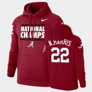 Najee Harris Bama 2020 National Champions Mens #22 Pullover Hoodie - Crimson 949760-558
