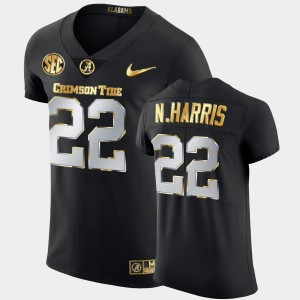 Najee Harris Crimson Men's Golden Edition 2020-21 Authentic #22 Jerseys - Black 826580-998