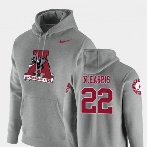 Najee Harris Roll Tide #22 Pullover Vault Logo Club Men's Hoodie - Heathered Gray 890133-992