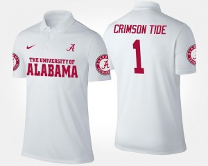 Roll Tide No.1 Short Sleeve #1 Men Name and Number Polo - White 804618-686