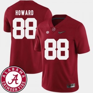 O.J. Howard Alabama Crimson Tide College Football 2018 SEC Patch Mens #88 Jersey - Crimson 113671-433
