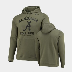 Crimson Club Fleece Stencil Arch Mens Hoodie - Olive 338550-779
