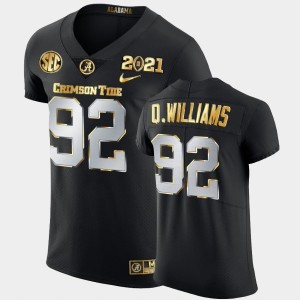 Quinnen Williams Crimson Men 2021 National Championship Golden Edition #92 Jersey - Black 518563-601