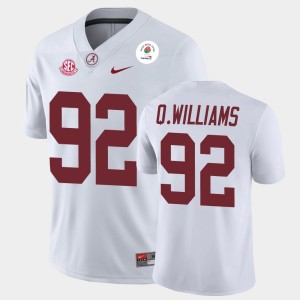 Quinnen Williams The Tide #92 Men 2021 Rose Bowl Champions Jerseys - White 226018-857