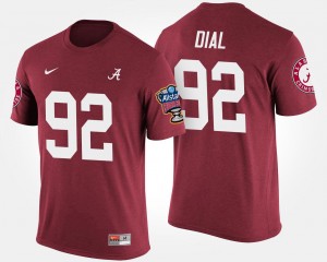 Quinton Dial Bama Men Bowl Game #92 Sugar Bowl T-Shirt - Crimson 503221-687