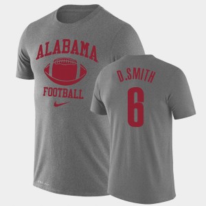 DeVonta Smith Alabama Crimson Tide Retro Football #6 Men Legend Performance T-Shirt - Heathered Gray 165476-673