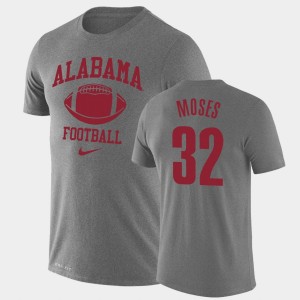 Dylan Moses Bama #32 Retro Football Men's Legend Performance T-Shirt - Heathered Gray 666162-377