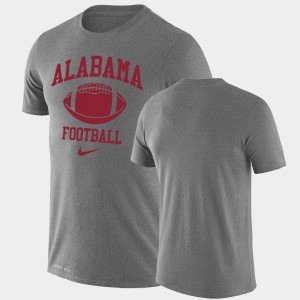 University of Alabama Lockup Legend Performance Retro Football Men's T-Shirt - Heathered Gray 723077-904