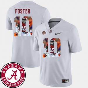 Reuben Foster Crimson #10 Men's Football Pictorial Fashion Jerseys - White 302722-467