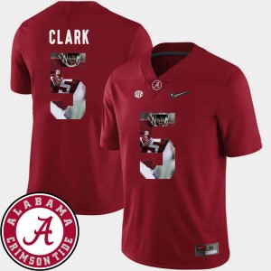 Ronnie Clark Bama Men Football Pictorial Fashion #5 Jersey - Crimson 973726-783