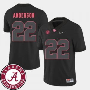 Ryan Anderson Crimson #22 College Football 2018 SEC Patch Mens Jerseys - Black 979057-859