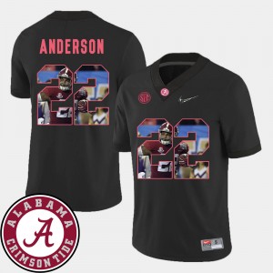 Ryan Anderson Crimson #22 Football Mens Pictorial Fashion Jerseys - Black 413488-723