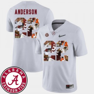Ryan Anderson Bama Men's #22 Football Pictorial Fashion Jersey - White 236103-665