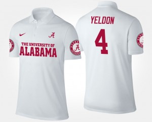 T.J. Yeldon Alabama #4 Name and Number Mens Player Polo - White 960282-112