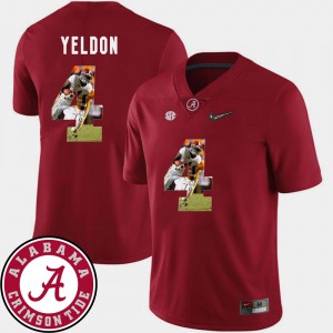 T.J. Yeldon Alabama Crimson Tide #4 Pictorial Fashion Football Mens Jersey - Crimson 479333-111