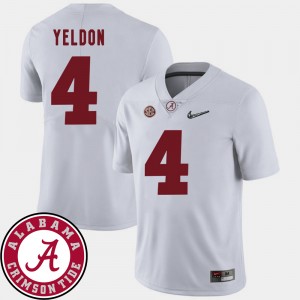 T.J. Yeldon Roll Tide Men 2018 SEC Patch #4 College Football Jersey - White 641590-340