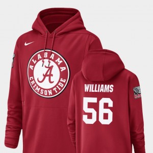 Tim Williams Bama #56 Champ Drive Football Performance Men Hoodie - Crimson 609668-650