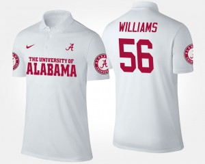 Tim Williams Bama Mens University Name and Number #56 Polo - White 364638-747