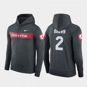 Tony Brown The Tide Sideline Seismic Men's Football Performance #2 Hoodie - Anthracite 961695-472