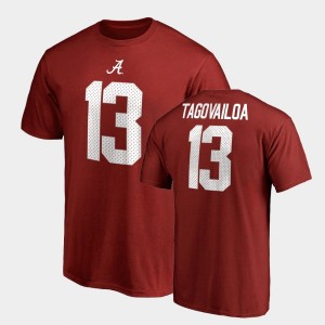 Tua Tagovailoa Bama Name & Number College Legends Men's #13 T-Shirt - Crimson 525071-207
