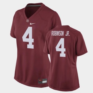 Brian Robinson Jr. Alabama Crimson Tide Womens #4 Replica Football Game Jerseys - Crimson 170243-134