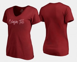Roll Tide V-Neck Fanatics Branded Graceful Womens T-Shirt - Crimson 669641-172