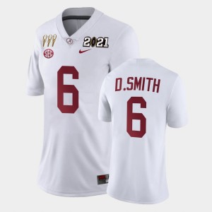 DeVonta Smith Crimson 3X CFP National Championship Limited Women's #6 Jerseys - White 236623-513