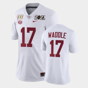 Jaylen Waddle University of Alabama #17 3X CFP National Championship Limited Women's Jersey - White 434721-857