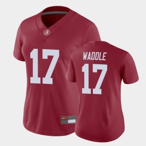 Jaylen Waddle Bama #17 High School Women's Game Jerseys - Crimson 941440-536