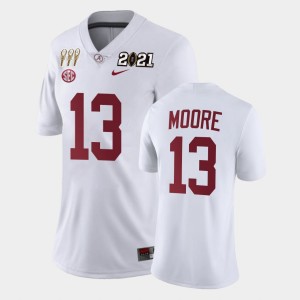 Malachi Moore Roll Tide #13 Womens 3X CFP National Championship Limited Jerseys - White 644282-130