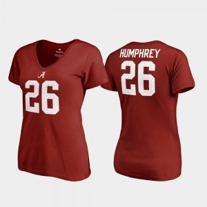 Marlon Humphrey Bama #26 Women College Legends V-Neck T-Shirt - Crimson 575001-870