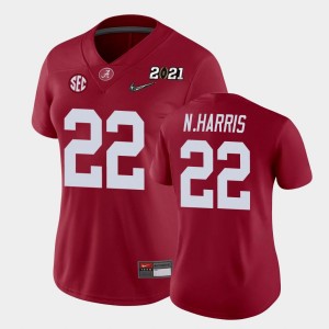 Najee Harris Bama Women College Football 2021 National Championship #22 Jersey - Crimson 136600-322