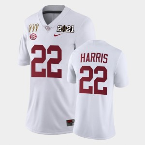 Najee Harris University of Alabama Limited #22 3X CFP National Championship Womens Jerseys - White 591331-434