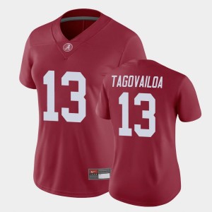 Tua Tagovailoa The Tide #13 Womens Game Alumni Jerseys - Crimson 549788-190