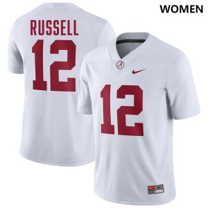 Keelon Russell Crimson College Football Womens Replica #12 Jerseys - White 441076-503